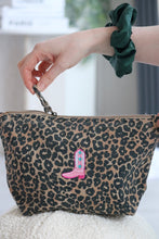 Load image into Gallery viewer, Leopard print embroidered pouch