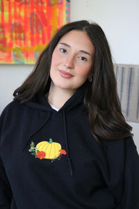Floral Pumpkin Hoodie