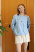 Load image into Gallery viewer, Embroidered large wildflower sweater with floral sleeves