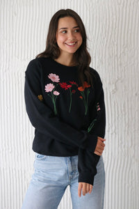 Autumnal Floral Sleeve Sweater