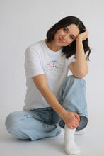 Load image into Gallery viewer, SALE - Spring Floral Swan T-shirt - SMALL WHITE