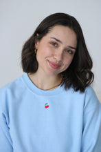 Load image into Gallery viewer, SALE - Mini Cherry sweater - SMALL PALE BLUE