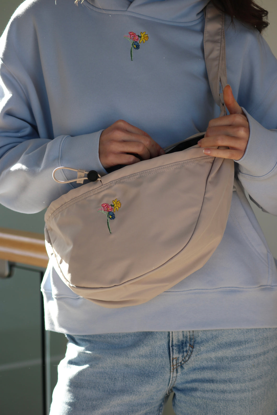 Embroidered Cross body bag