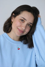 Load image into Gallery viewer, SALE - Mini Cherry sweater - SMALL PALE BLUE
