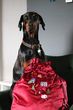 Load image into Gallery viewer, Velvet embroidered XLarge Christmas gift sack