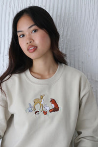 Embroidered Woodland Animals sweater