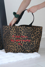 Load image into Gallery viewer, Leopard print embroidered slogan bag
