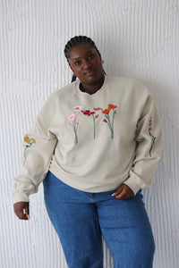 Autumnal Floral Sleeve Sweater