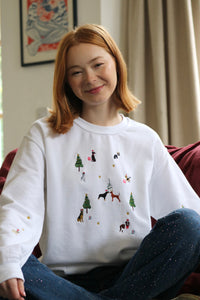 Dogs under the Mistletoe Sweater
