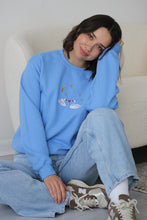Load image into Gallery viewer, SALE - Midnight Swan sweater - SMALL CORNFLOWER BLUE