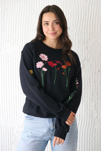 Autumnal Floral Sleeve Sweater