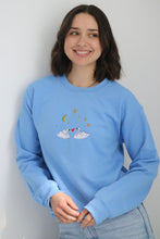 Load image into Gallery viewer, SALE - Midnight Swan sweater - SMALL CORNFLOWER BLUE