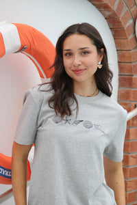 Line of Shells embroidered T-shirt