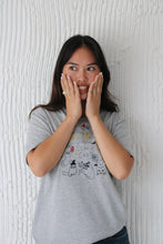 Load image into Gallery viewer, Super Scary Cats halloween embroidered T-shirt