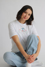 Load image into Gallery viewer, SALE - Spring Floral Swan T-shirt - SMALL WHITE