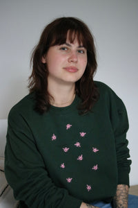 Lots of bees embroidered sweater