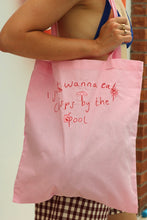 Load image into Gallery viewer, Crisps by the Pool embroidered Tote Bag