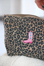 Load image into Gallery viewer, Leopard print embroidered pouch