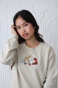 Embroidered Woodland Animals sweater