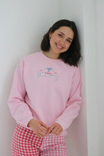 Load image into Gallery viewer, SALE - Spring Floral Swan sweater - SMALL PINK
