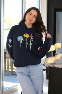 Floral sleeve with mini bugs Hoodie