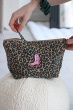 Load image into Gallery viewer, Leopard print embroidered pouch