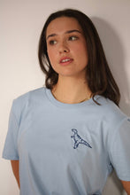 Load image into Gallery viewer, George the dinosaur embroidered organic t-shirt