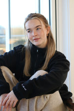 Load image into Gallery viewer, Super cosy fleece half zip with sleeve embroidery