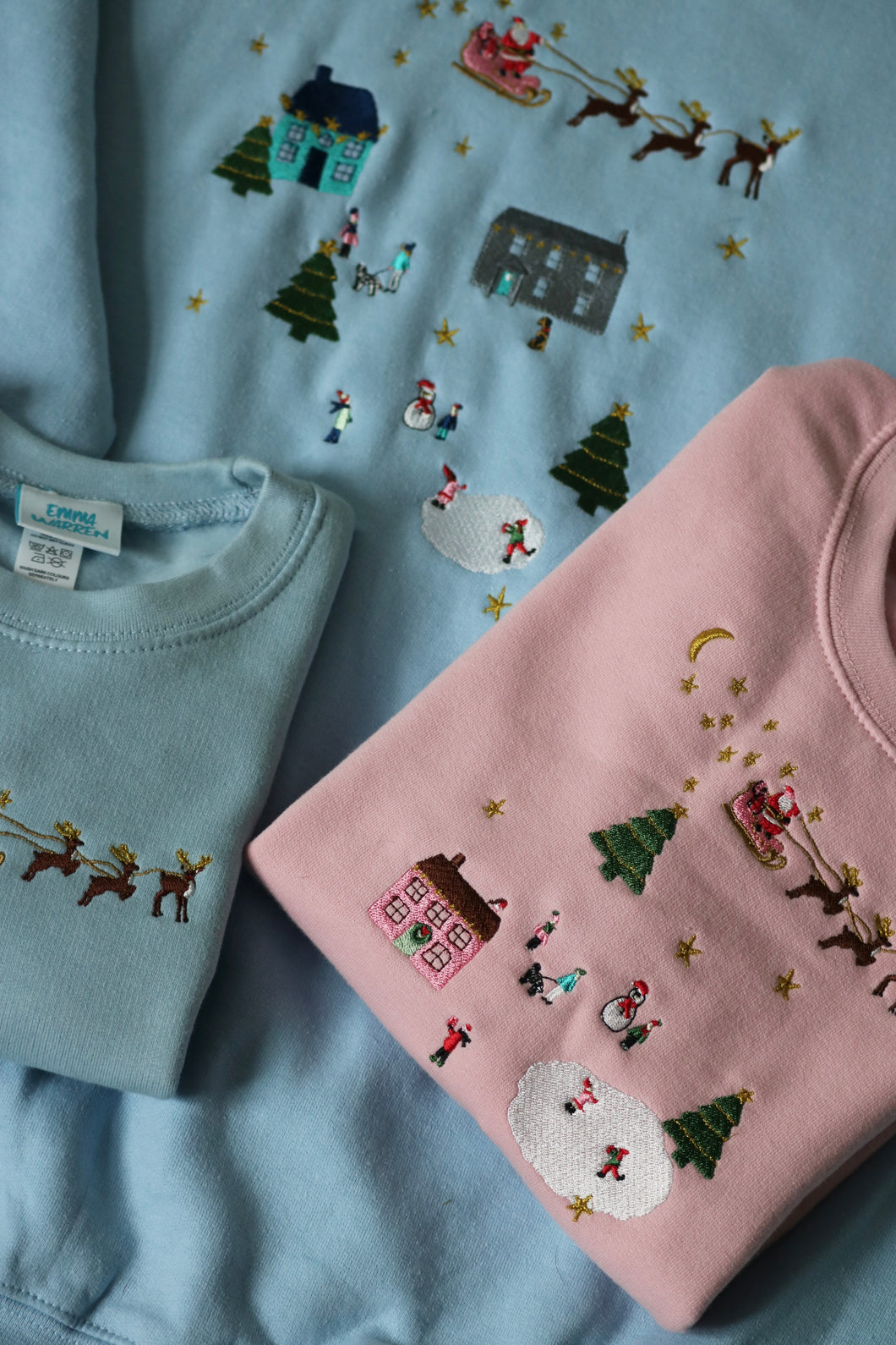 Embroidered Christmas Kids sweaters
