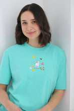 Load image into Gallery viewer, SALE - Easter Lamb T-shirt - MEDIUM TURQUOISE