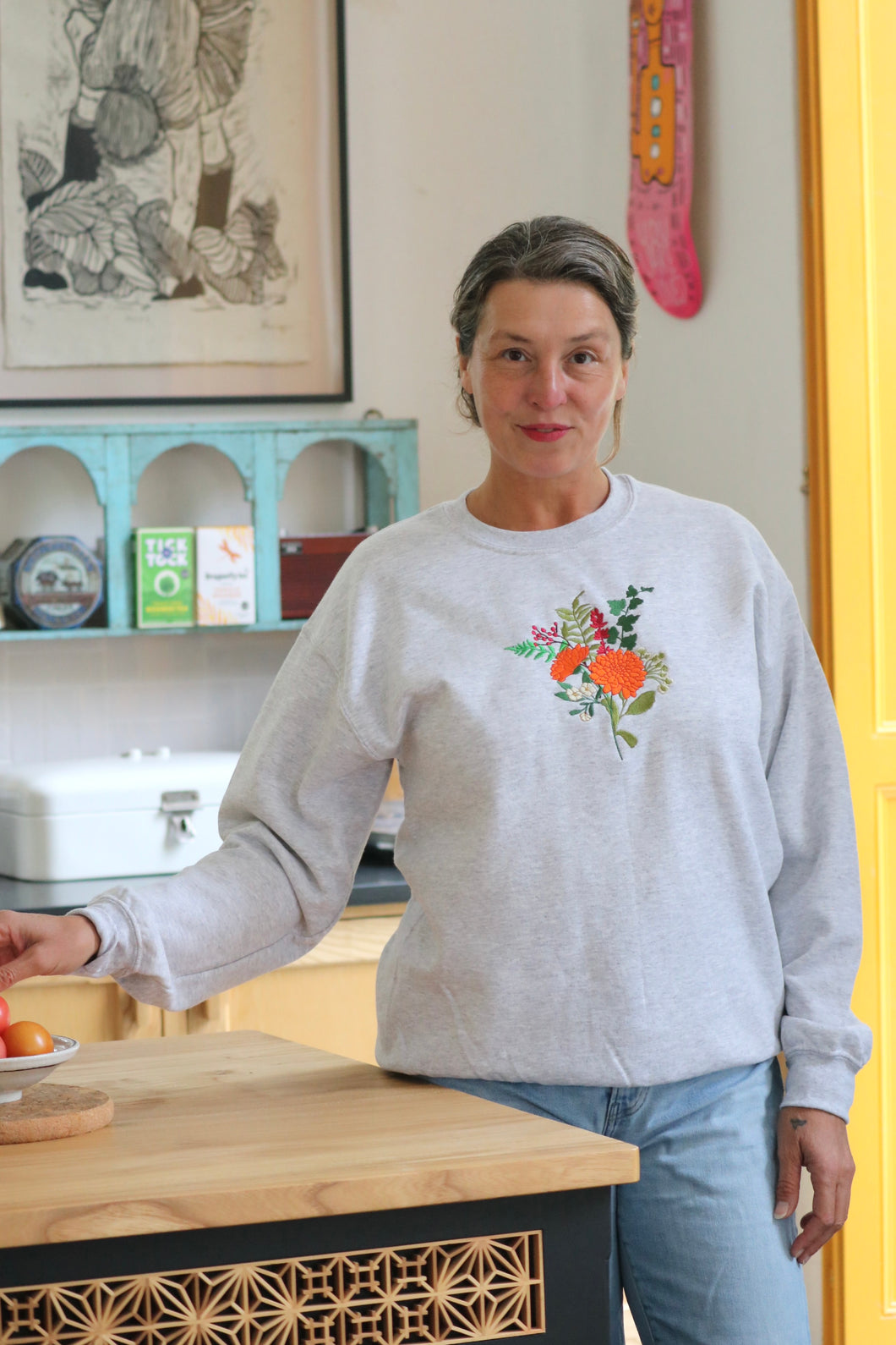 Autumnal Floral Bouquet Sweater