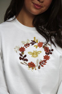 Autumnal Bee Wreath Sweater