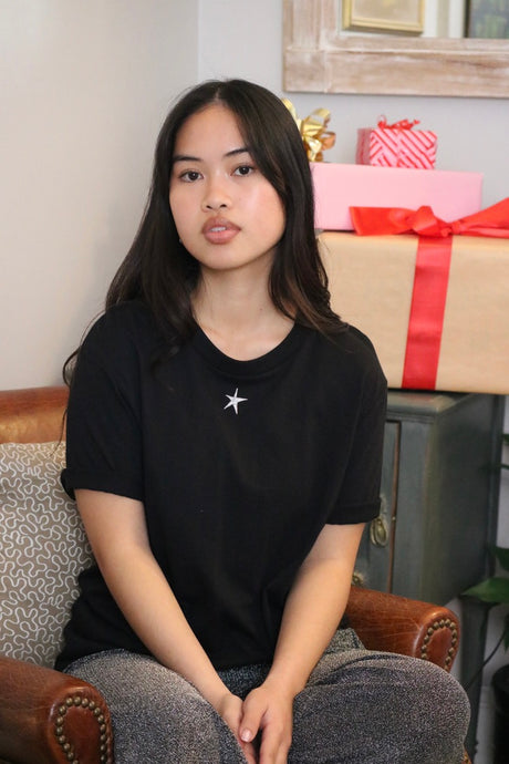 Mini star embroidered T-shirt
