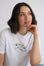 Load image into Gallery viewer, SALE - Stop Buggin Me T-shirt - SMALL WHITE