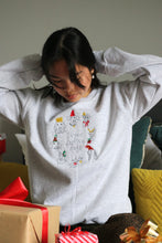Load image into Gallery viewer, Super Festive Dogs embroidered sweater