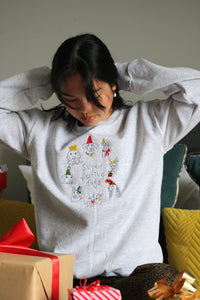 Super Festive Dogs embroidered sweater