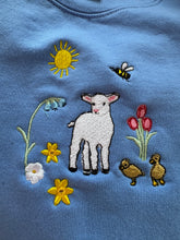 Load image into Gallery viewer, SALE FAULTY - Spring Lamb sweater - LARGE CORNFLOWER BLUE