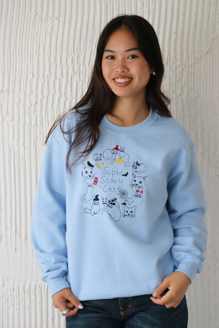 Super Scary Cats halloween sweater