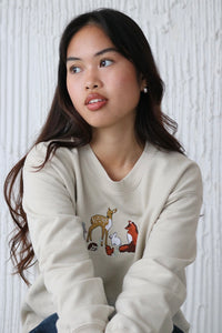 Embroidered Woodland Animals sweater