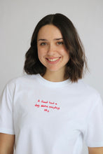 Load image into Gallery viewer, SALE - A Sweet treat a Day Slogan T-shirt - SMALL / medium WHITE