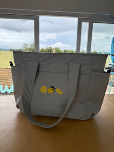 Trio of lemons large day bag