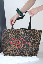 Load image into Gallery viewer, Leopard print embroidered slogan bag