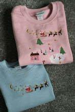 Load image into Gallery viewer, Embroidered Christmas Kids sweaters