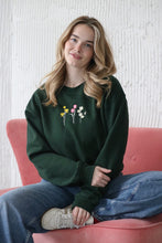 Load image into Gallery viewer, Embroidered Floral &#39; have a nice day &#39; back sweater