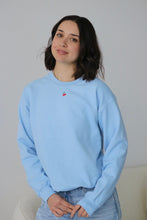Load image into Gallery viewer, SALE - Mini Cherry sweater - SMALL PALE BLUE