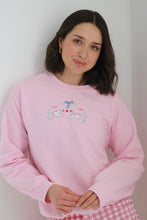 Load image into Gallery viewer, SALE - Spring Floral Swan sweater - SMALL PINK
