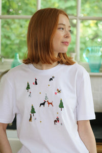 Dogs Under the Mistletoe T-shirt