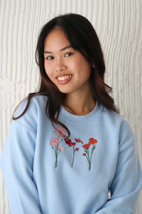 Trio of Autumnal Floral Sweater