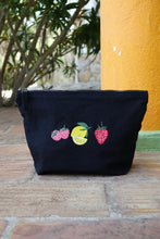 Load image into Gallery viewer, embroidered juicy fruits large pouch