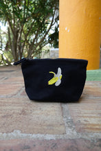 Load image into Gallery viewer, embroidered juicy fruits accessory purse / make up bag